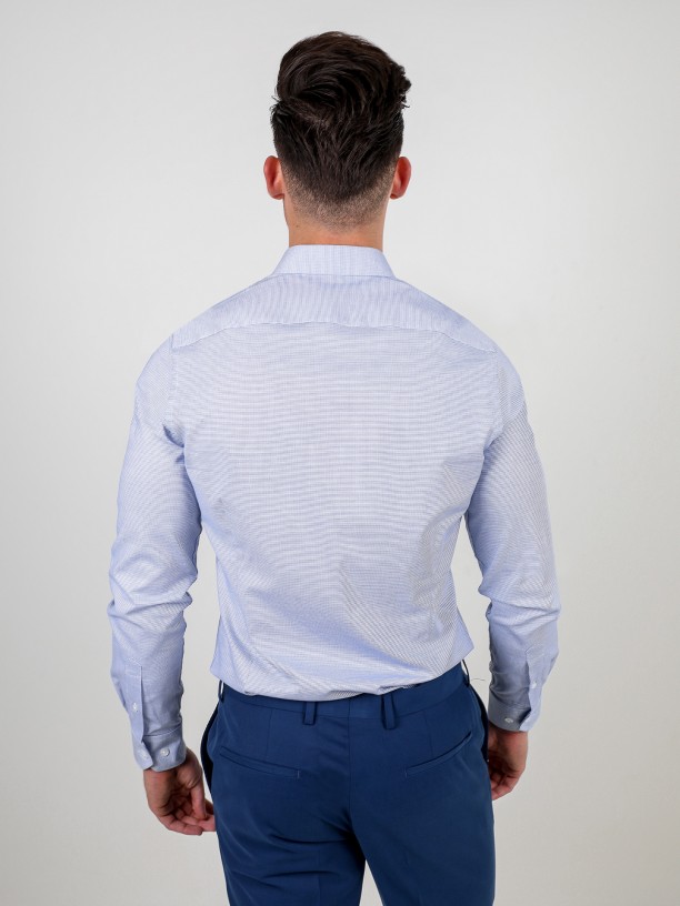 Camisa clsica lisa slim fit