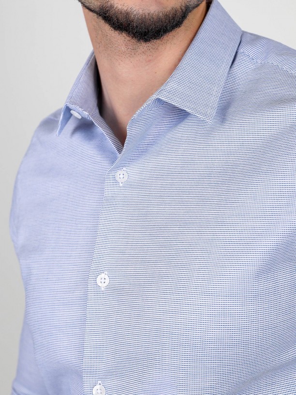 Camisa clsica lisa slim fit