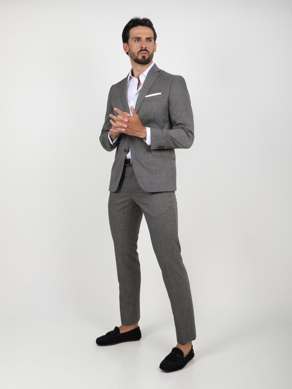 Slim fit plain suit