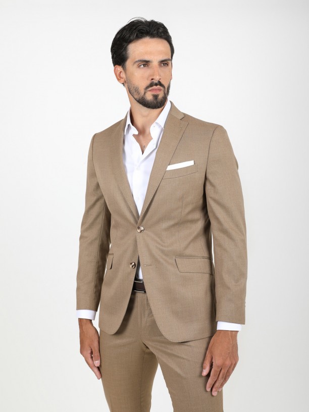 Traje liso slim fit