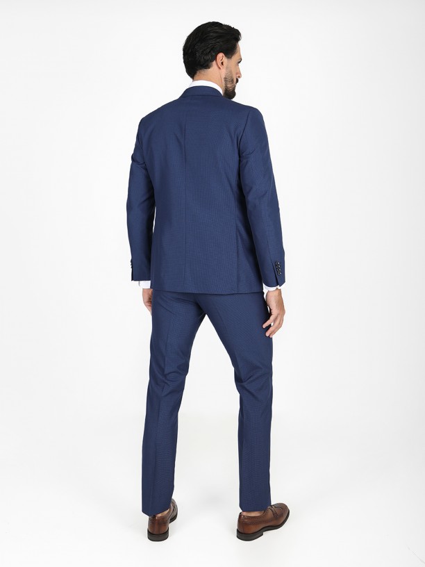 Traje de micro estampado regular fit