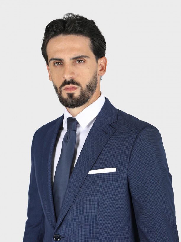 Traje de micro estampado regular fit