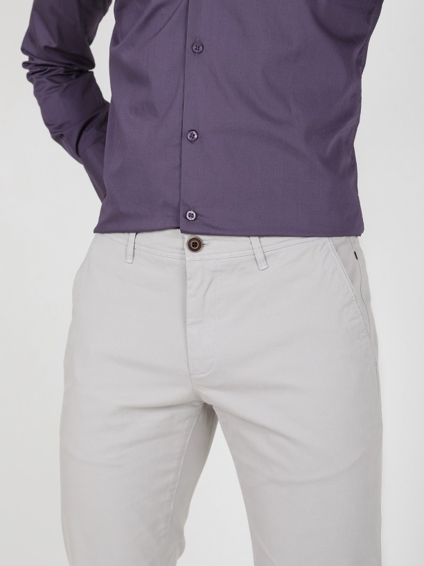 Pantalones chino slim fit algodn elstico