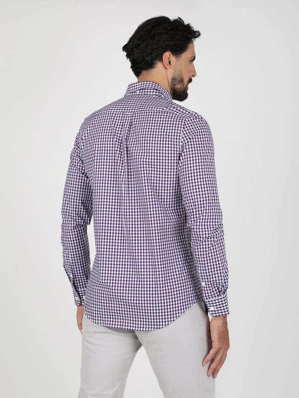 Camisa de algodo padro xadrez