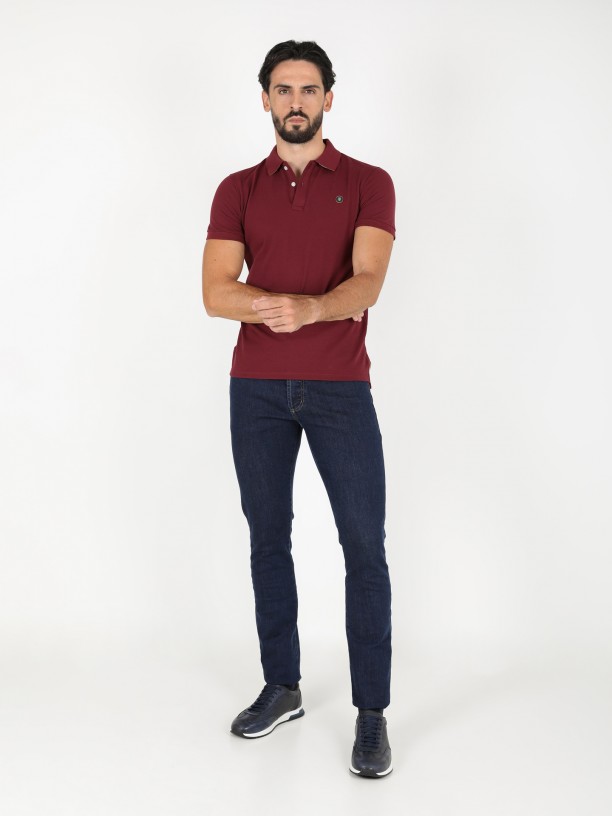 Slim fit cotton jeans