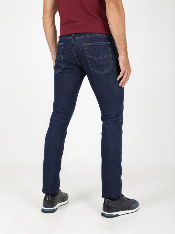 Slim fit cotton jeans