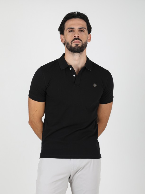 Polo bsico piqu de 100% algodo