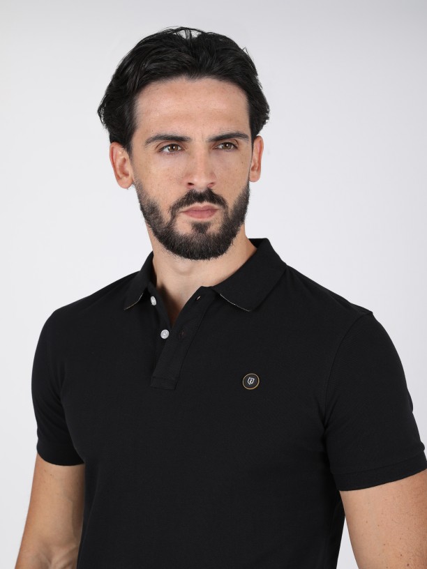 Polo bsico piqu de 100% algodo