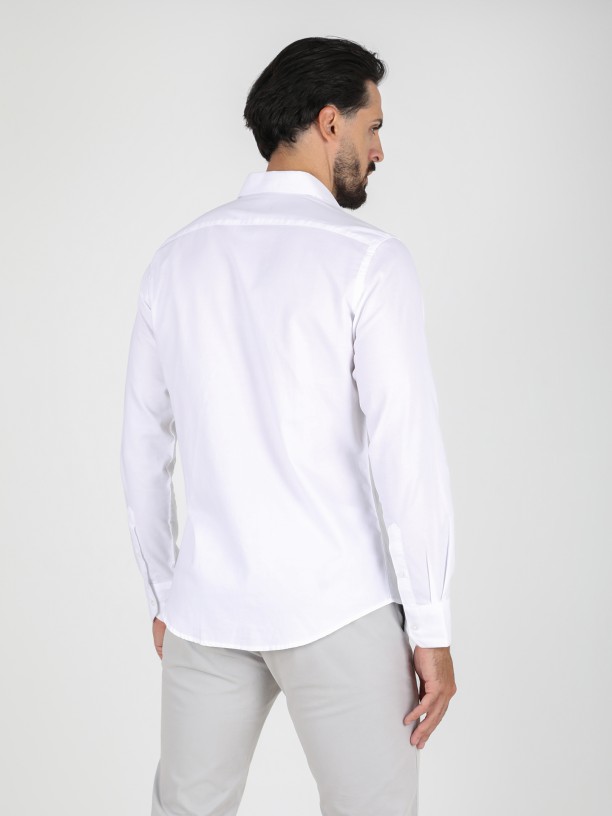 Regular fit plain elegant shirt