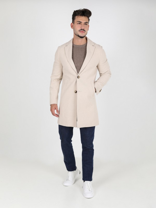Regular fit classic overcoat