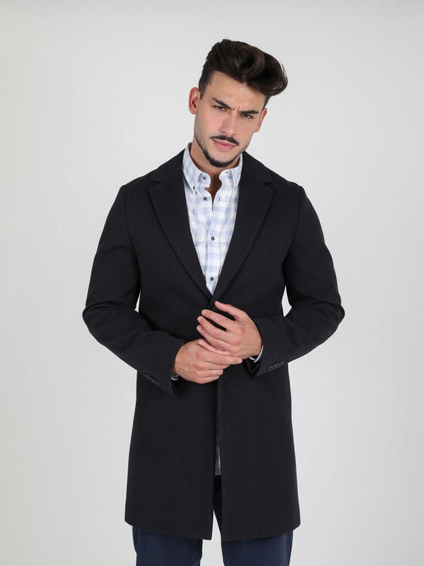 Regular fit classic overcoat