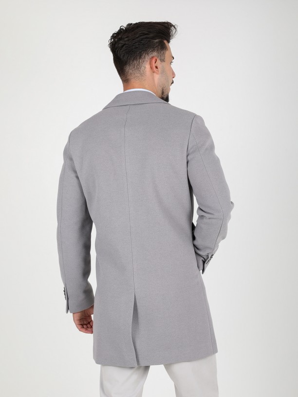 Regular fit classic overcoat