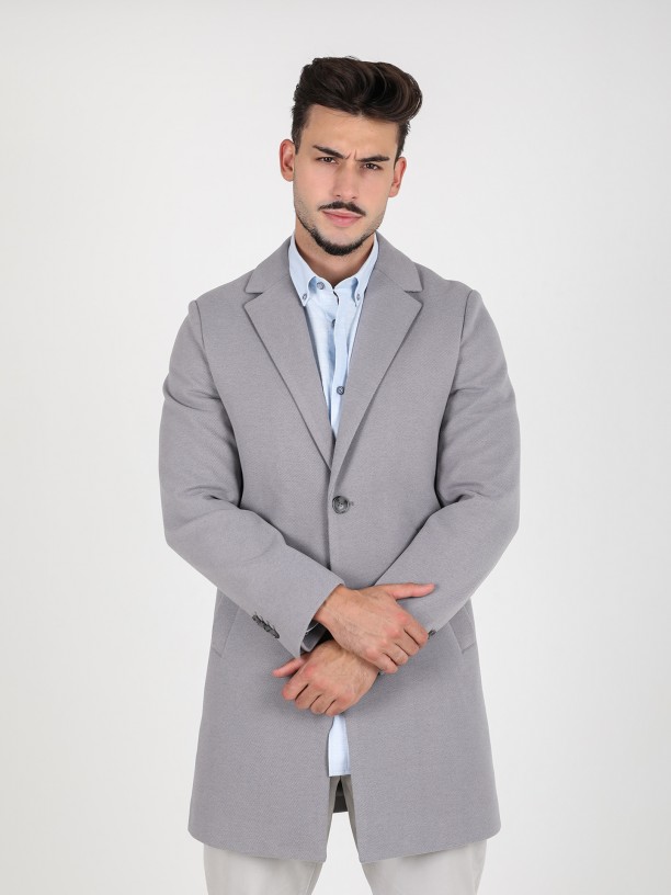 Regular fit classic overcoat