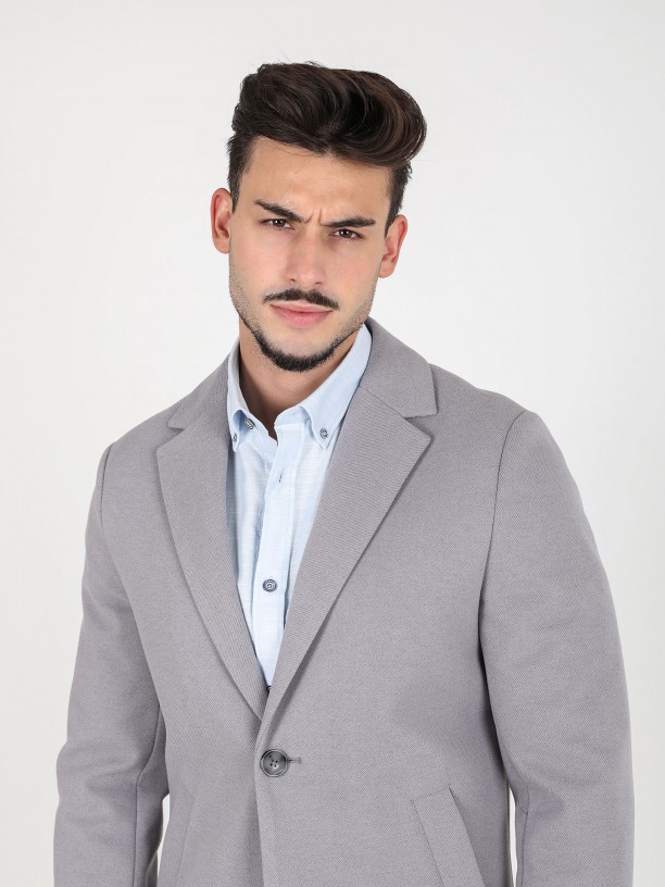 Regular fit classic overcoat