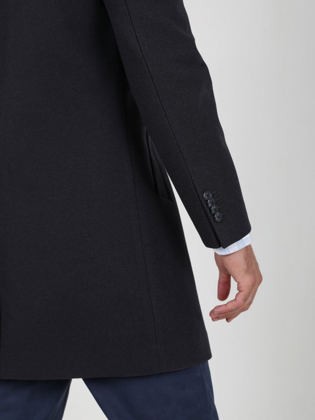 Regular fit classic overcoat