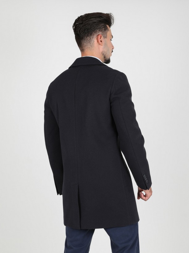 Regular fit classic overcoat