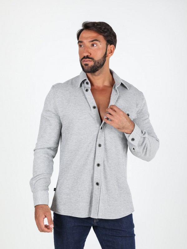 Camisa de algodón y lana