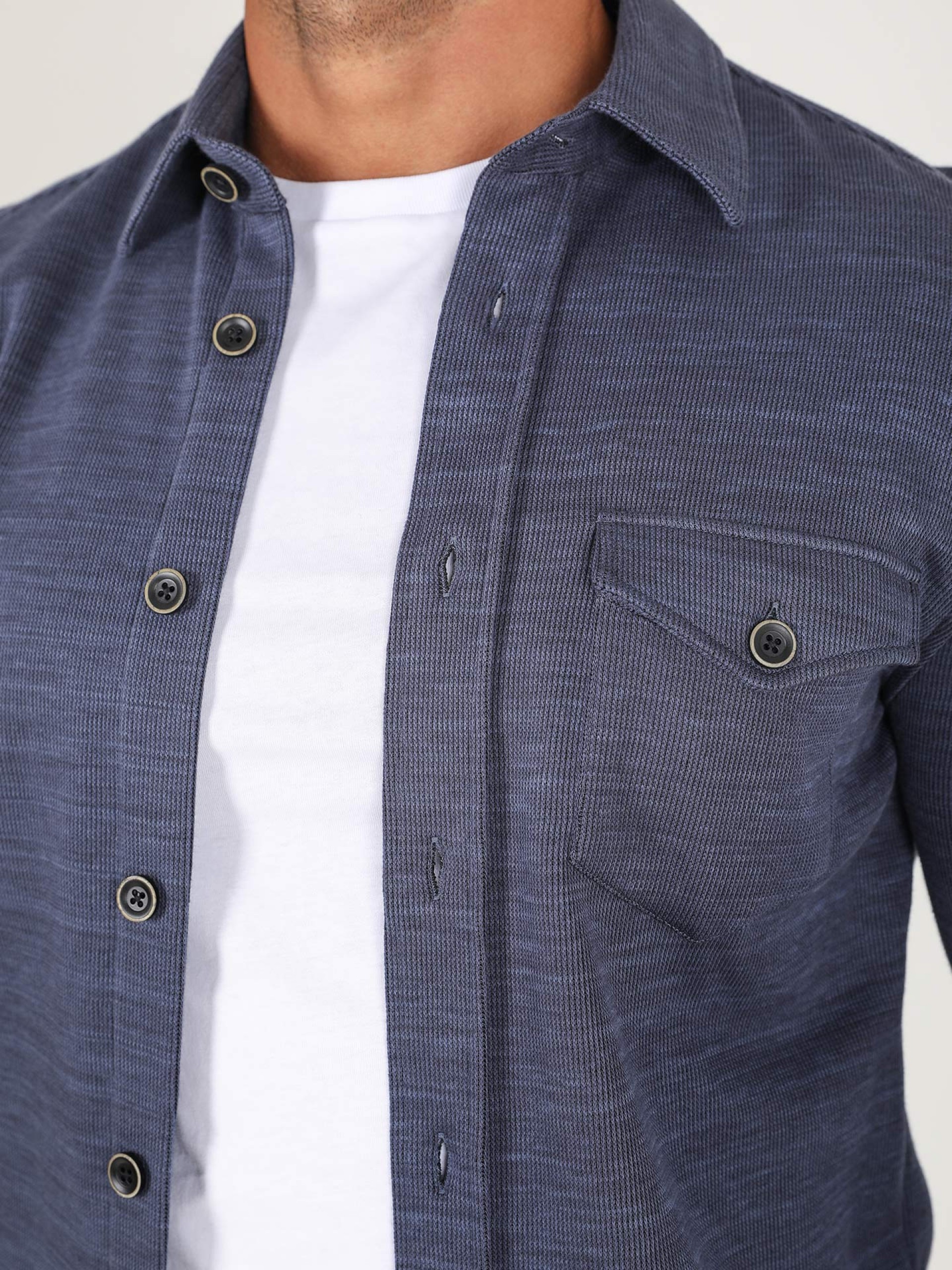 Camisa de algodão e lã