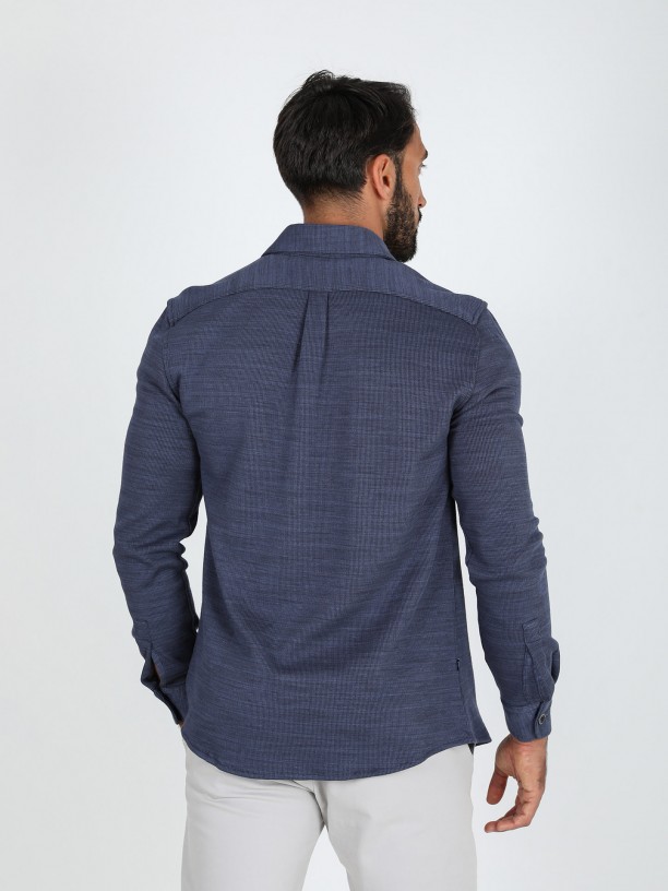 Cotton and wool shirt