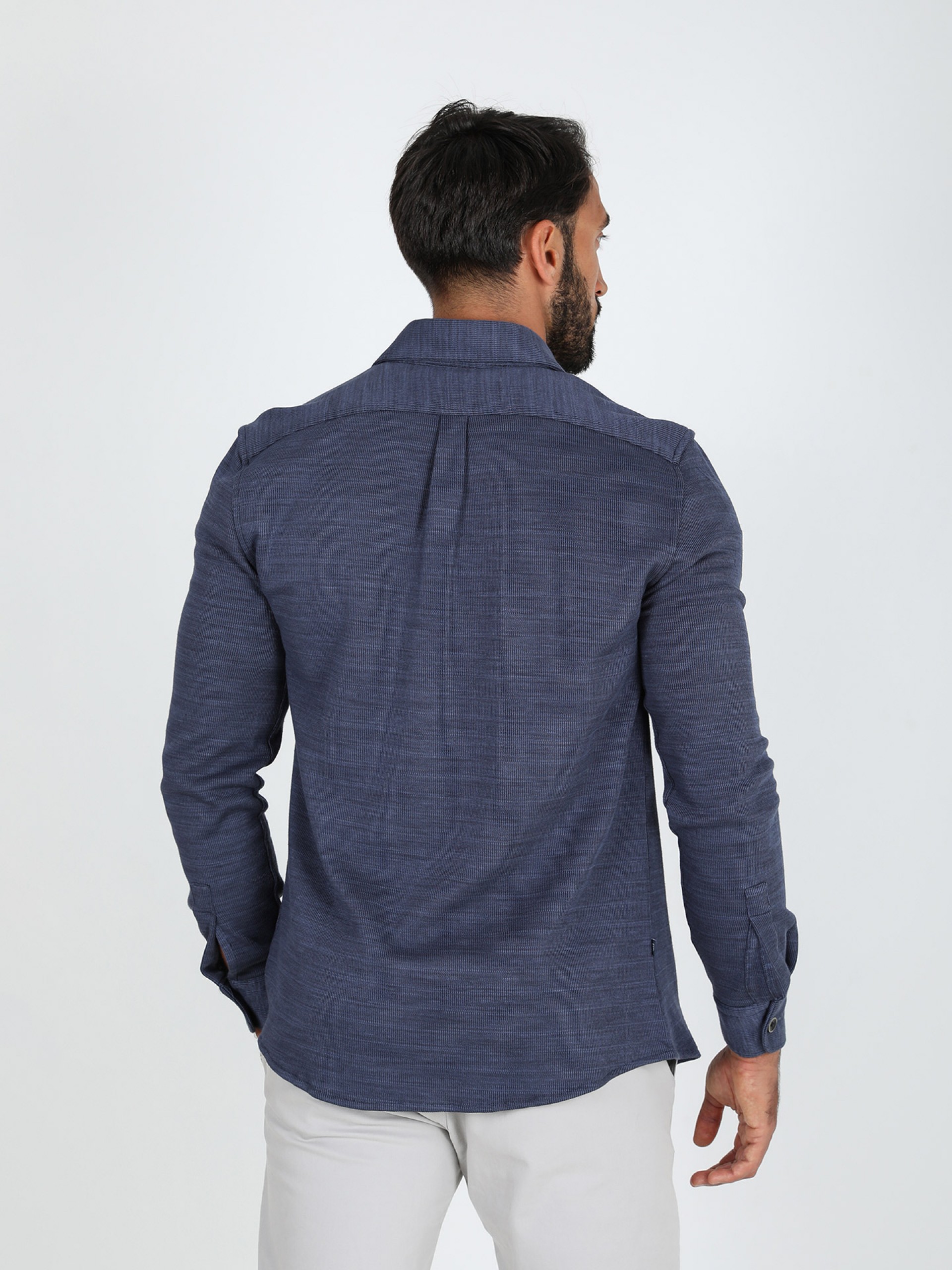 Camisa de algodão e lã