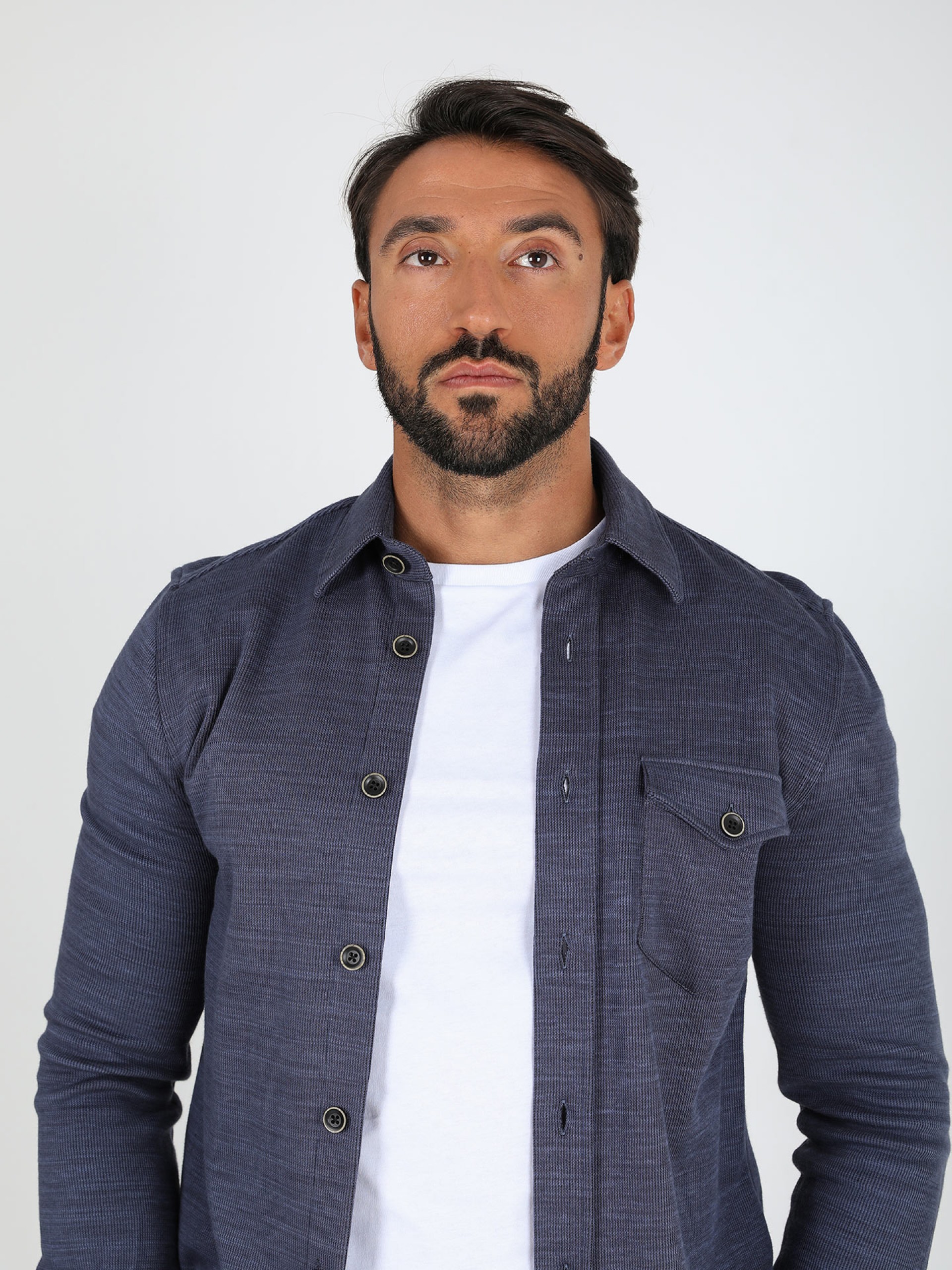 Camisa de algodão e lã