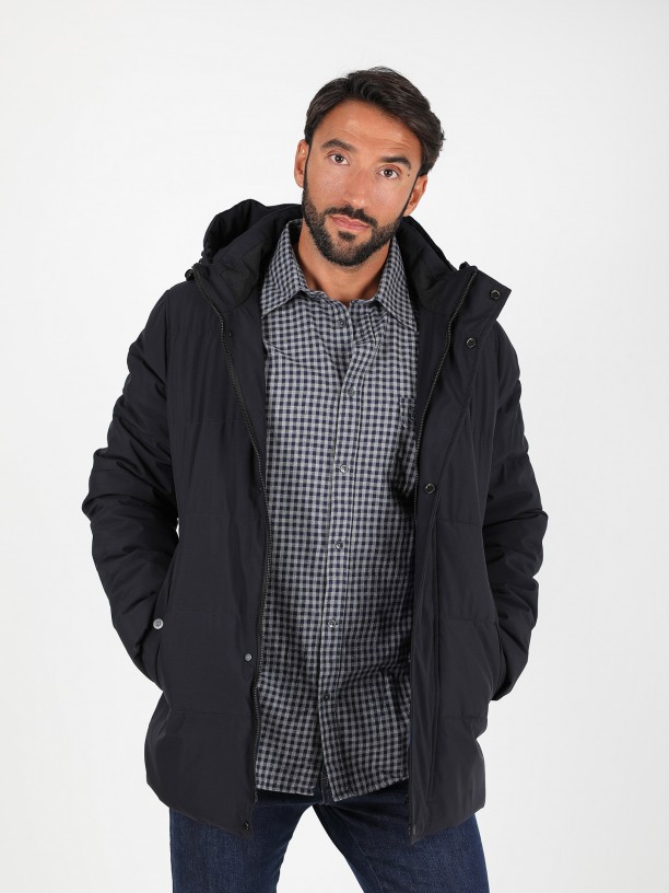 Parka tcnica com capuz