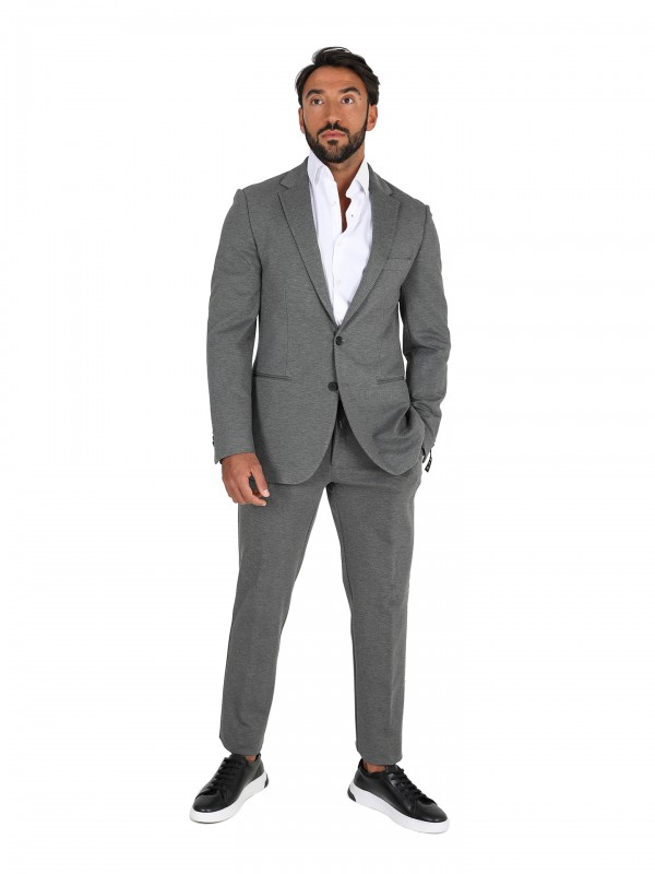 Elasticated slim fit suit b-tech