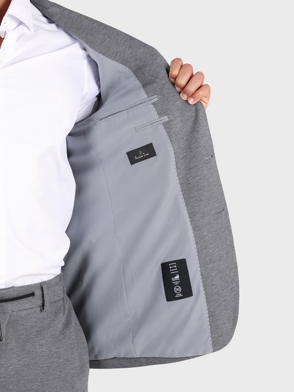 Traje elástico slim fit