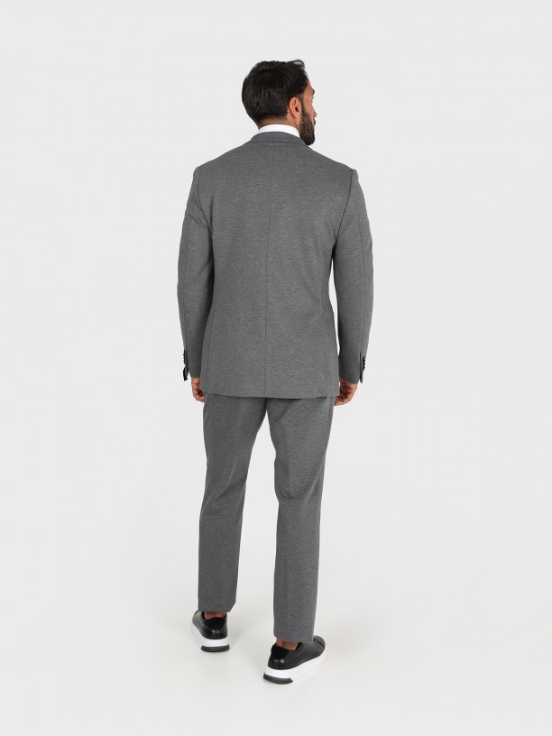 Elasticated slim fit suit b-tech