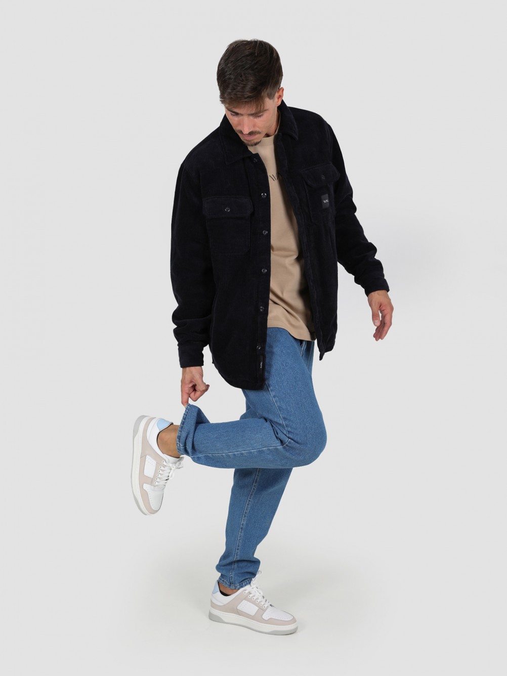 Camisa oversize bombazina com bolsos WAC