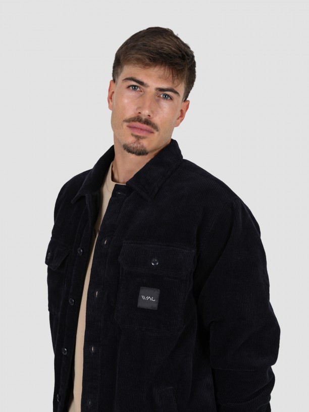 Camisa oversize bombazina com bolsos WAC