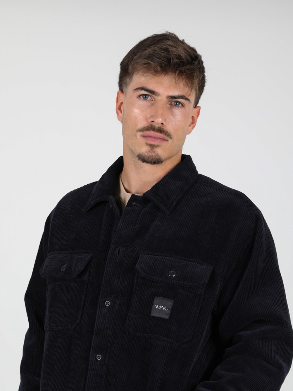 Camisa oversize bombazina com bolsos WAC
