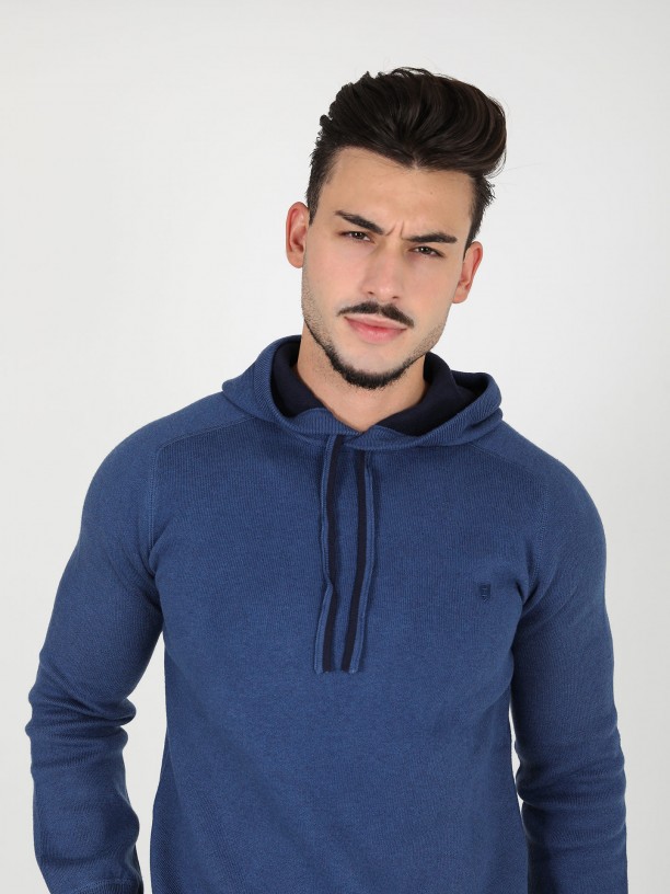 Cashmere hooded sweatshirt