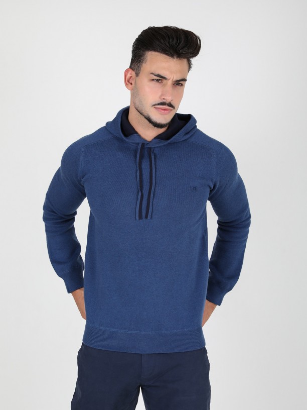 Cashmere hooded sweatshirt