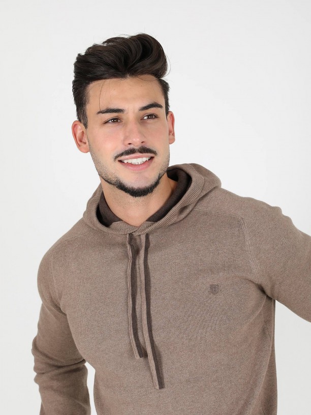 Cashmere hooded sweatshirt