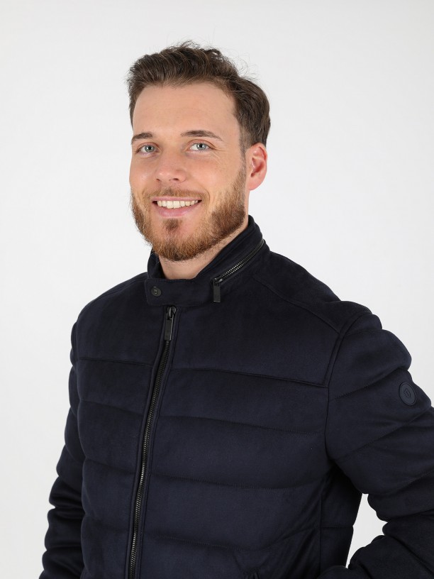Bluso acolchoado com efeito camura