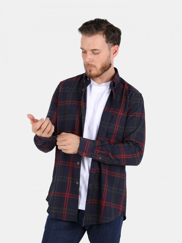 Checkered patterned shirt oversize