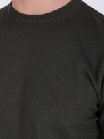 Camisola de malha gola redonda