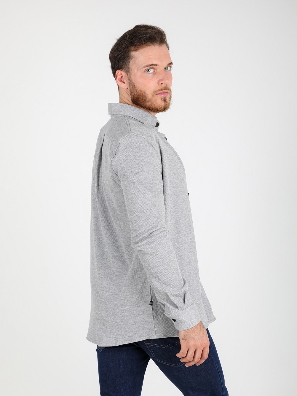 Camisa de algodão e lã