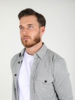 Camisa de algodão e lã Camisa de algodão e lã