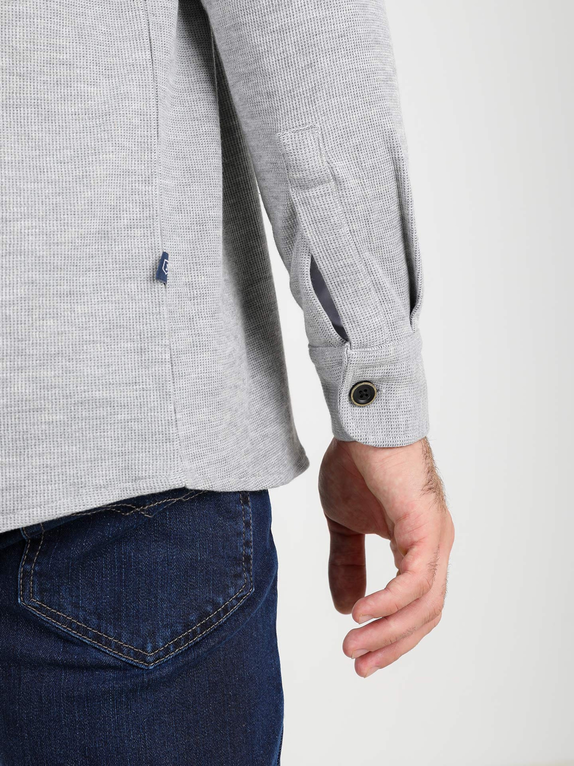 Camisa de algodão e lã
