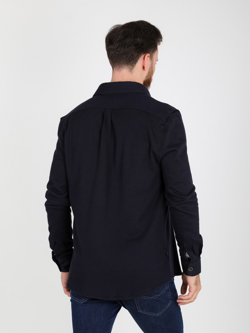 Camisa de algodão e lã