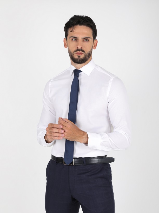 Camisa lisa regular fit