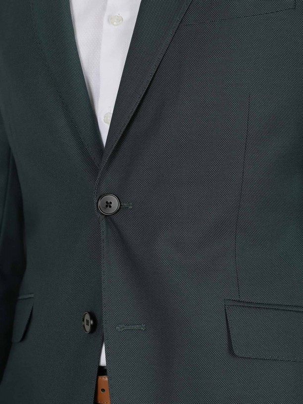 Fato de micro estrutura slim fit