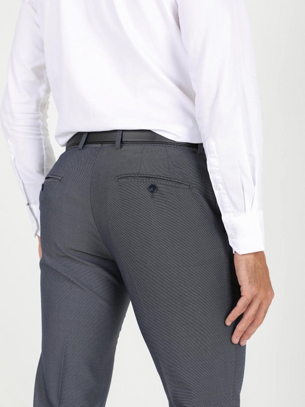 Fato de micro estrutura slim fit
