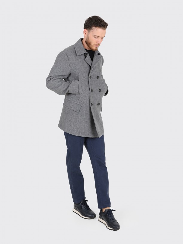 Double-breasted overcoat