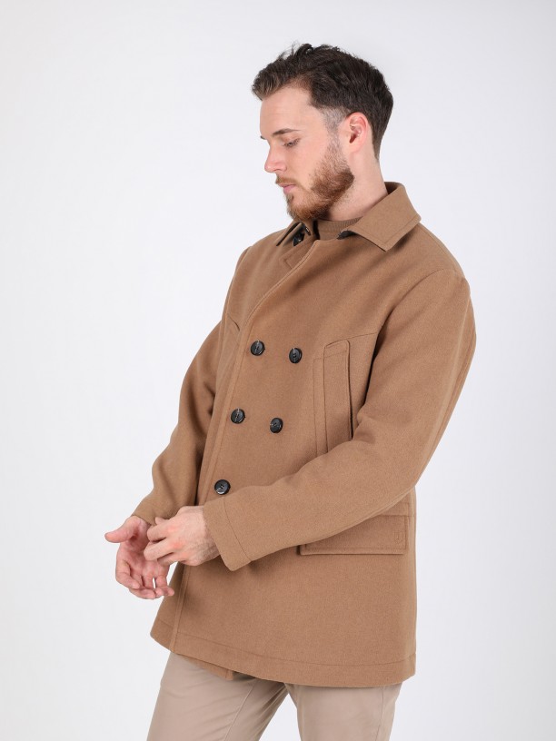 Double-breasted overcoat