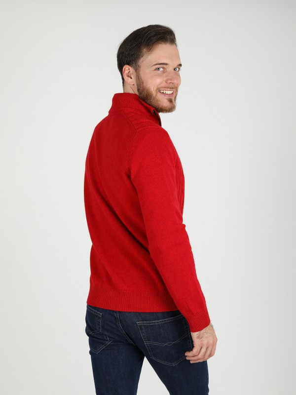 Half-zip wool knit sweater Half-zip wool knit sweater