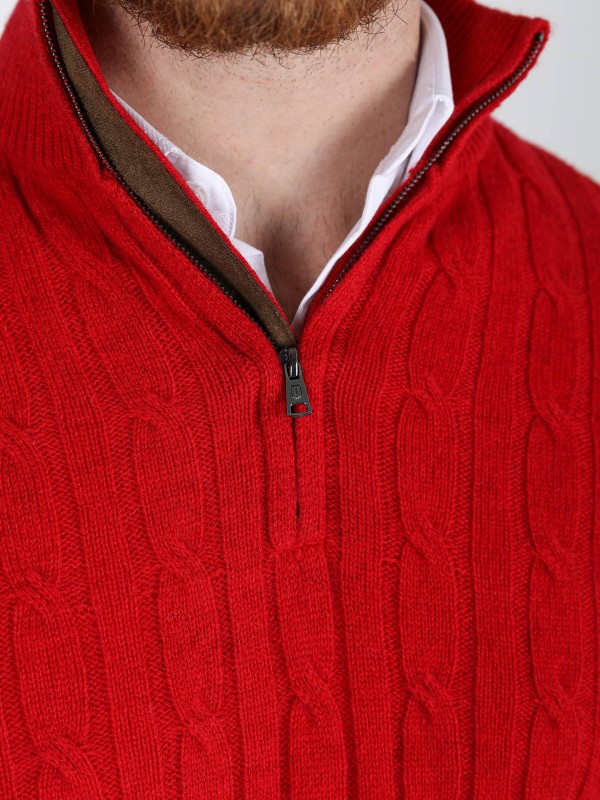 Half-zip wool knit sweater Half-zip wool knit sweater