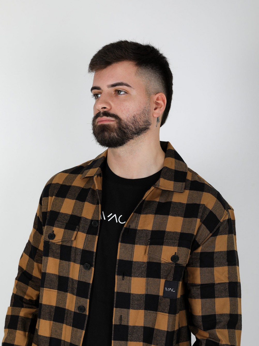 WAC oversize plaid shirt